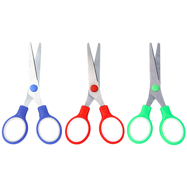 Customized stainless steel elbow safety student scale circular paper-cutting household handcrafted children's scissors Item Picture