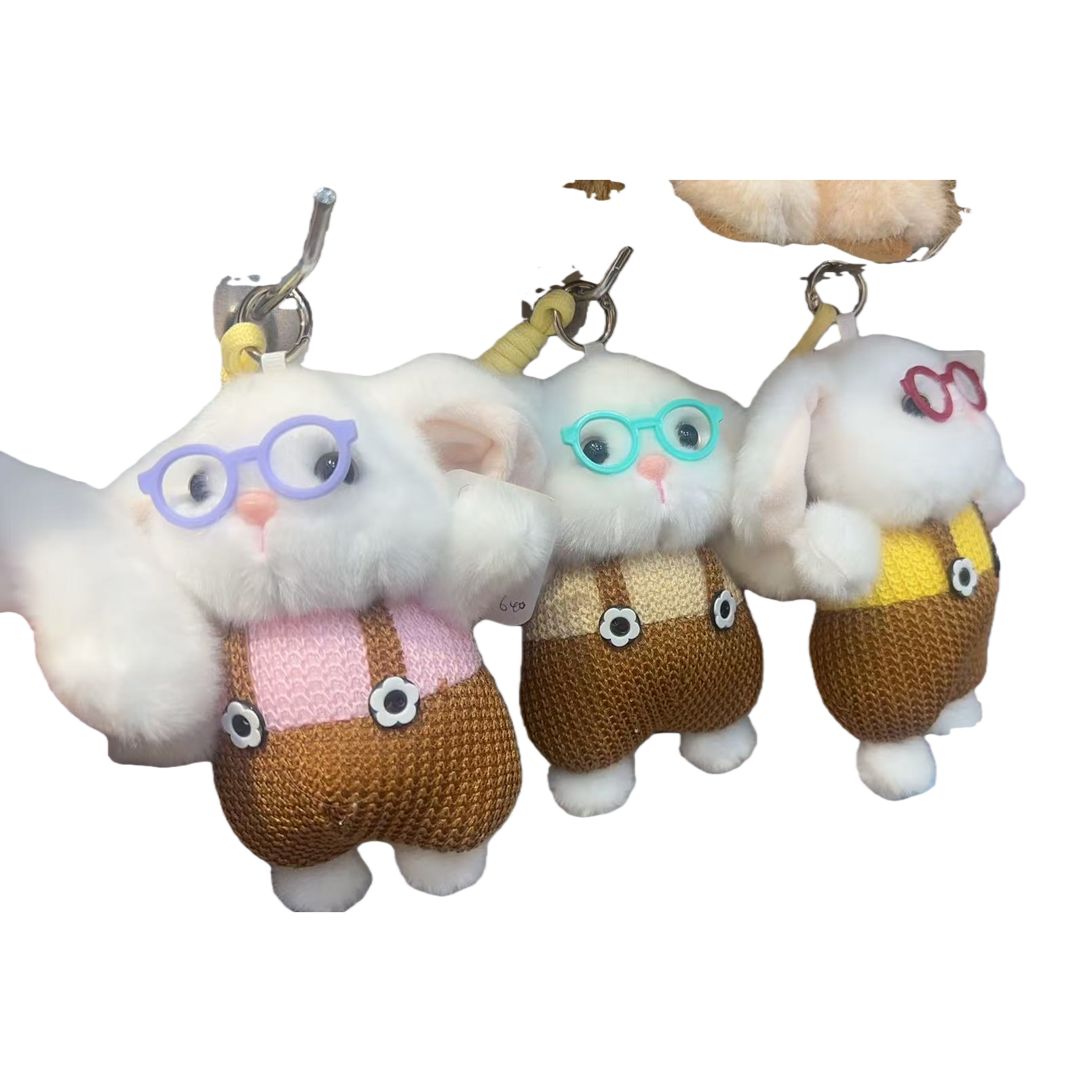 Best-selling toy glasses, shoulder straps, little rabbit pendants, plush toy figurines, cute little rabbit bags, hanging decorations, keychains Item Picture