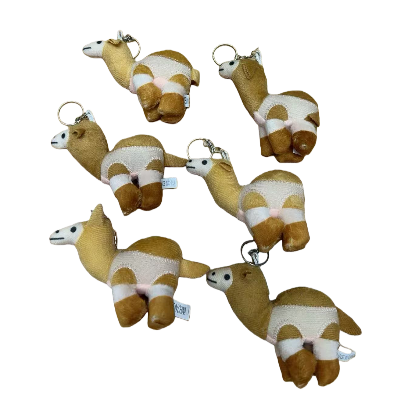 Wholesale of cute camel dolls, plush keychains, travel event souvenirs, accessories, pendants and figurines Item Picture