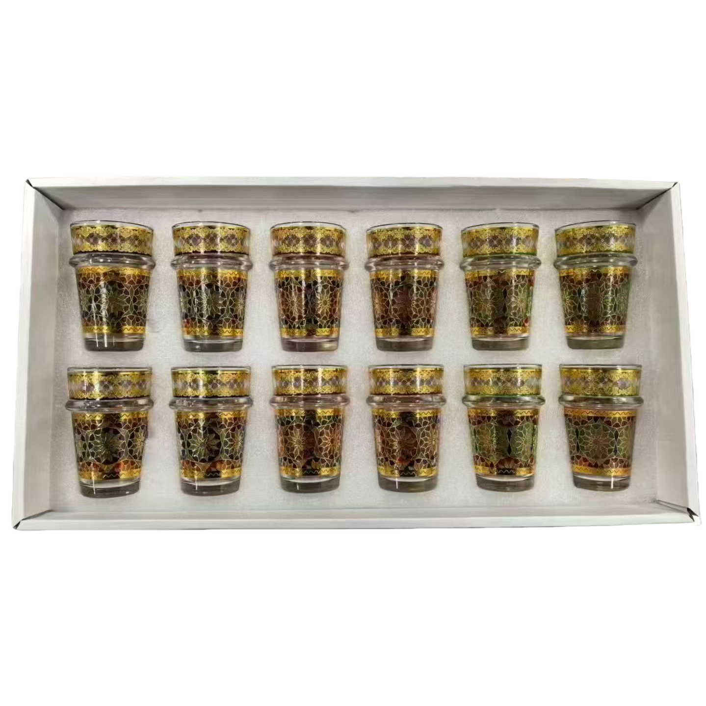 A twelve-piece Moroccan decal cup set Item Picture