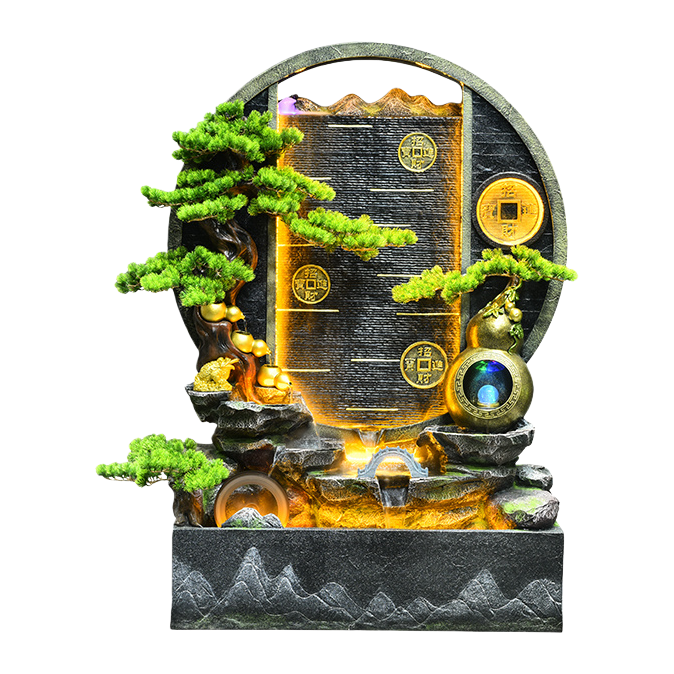 Artificial mountain and water flow ornaments, resin hanging decorations, artificial rockery water spray gifts, latest model 102929548 Item Picture