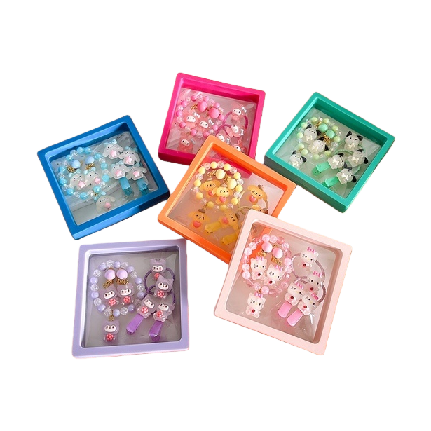 Children's jewelry sets, decorations, forehead chains, wait for me after school, smacking children's holeless earrings, 104008716 Item Picture