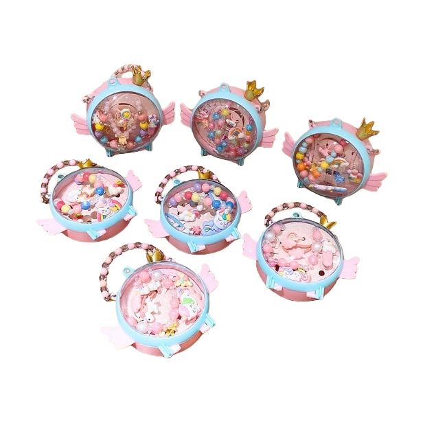 Children's jewelry sets, decorations, forehead chains, wait for me after school, smacking children's holeless earrings 104348501 Item Picture