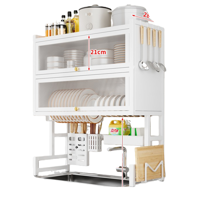 跨境厨房用品/厨房用品/置物架/收纳厨房神器/厨房落地置物架白底实物图