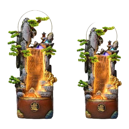 The latest resin decorative items, including artificial landscape and flowing water ornaments, rockery water spray hanging decorations and gifts Item Picture