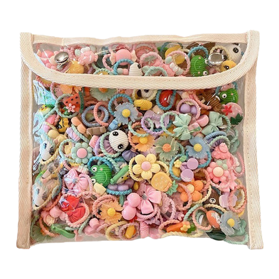 Colorful hair bands, large intestine hair bands, complete box, telephone line, rubber band hair accessories Item Picture
