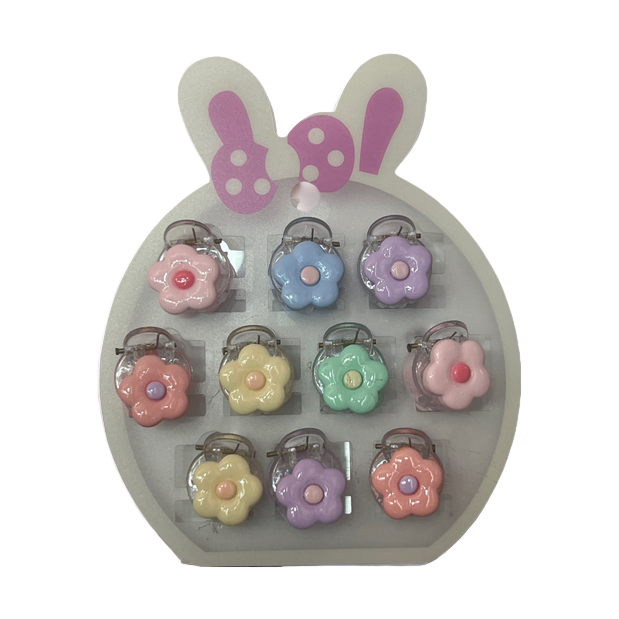 Cute rabbit ear-shaped hair clip set, children's fabric hair clip headband, children's hair accessory Item Picture