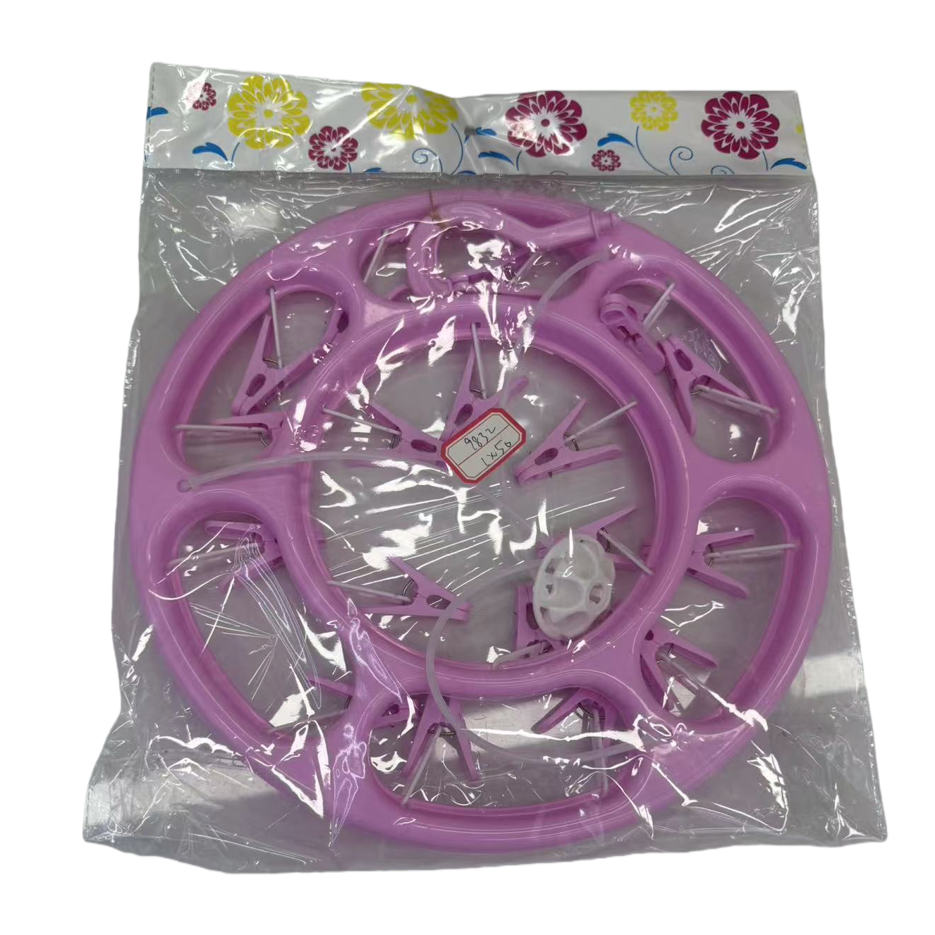 Purple round adult clothes hanger, children's clothes hanger, clothes drying basket and multi-functional storage rack Item Picture
