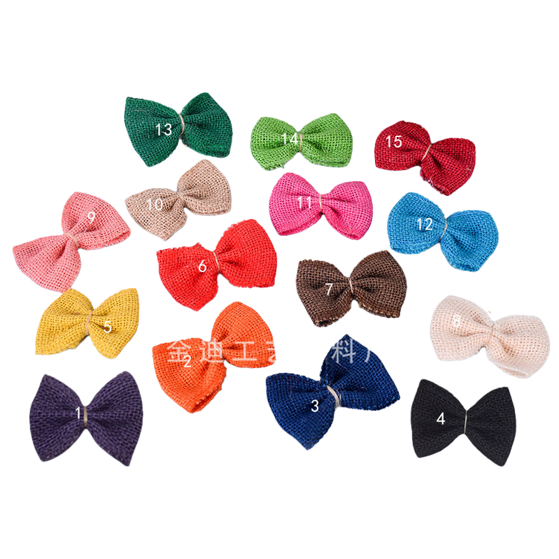 Colorful knitted bow, bow tie, clasp, graduation headwear, handcrafted accessory, gauze fabric, large bow Item Picture