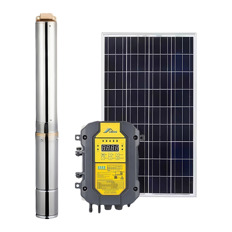Solar-powered stainless steel water pump, large head, plastic impeller, corrosion-resistant, agricultural irrigation, household water intake. 134528159 Item Picture