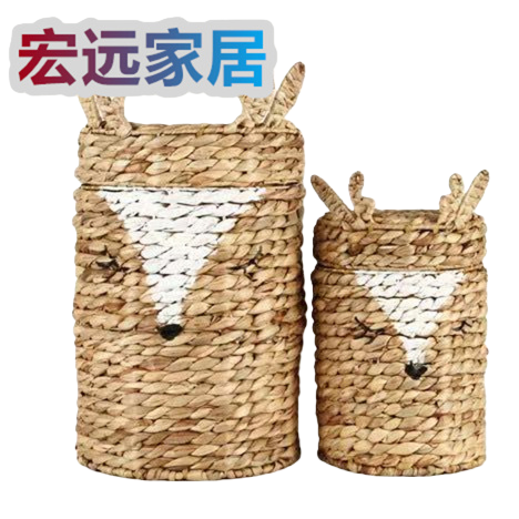 脏衣篓/防藤编收纳篮/收纳篮/编织收纳篮/收纳白底实物图