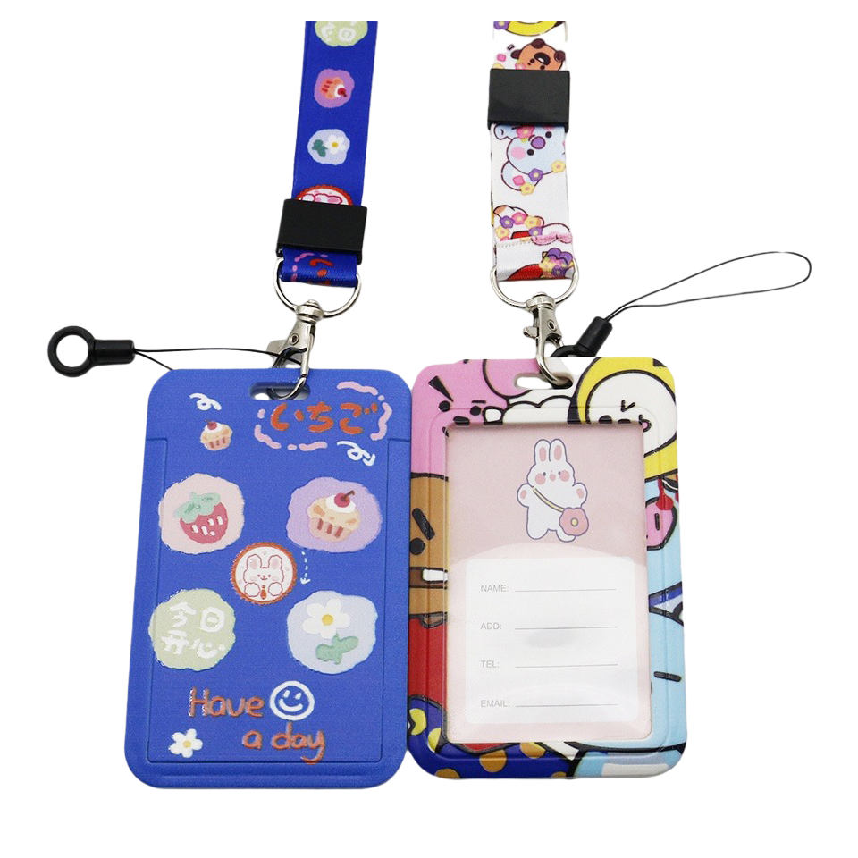 The best-selling ID card buckle, student anime cartoon card holder, lanyard, card holder, neck tag and name tag are all cute Item Picture