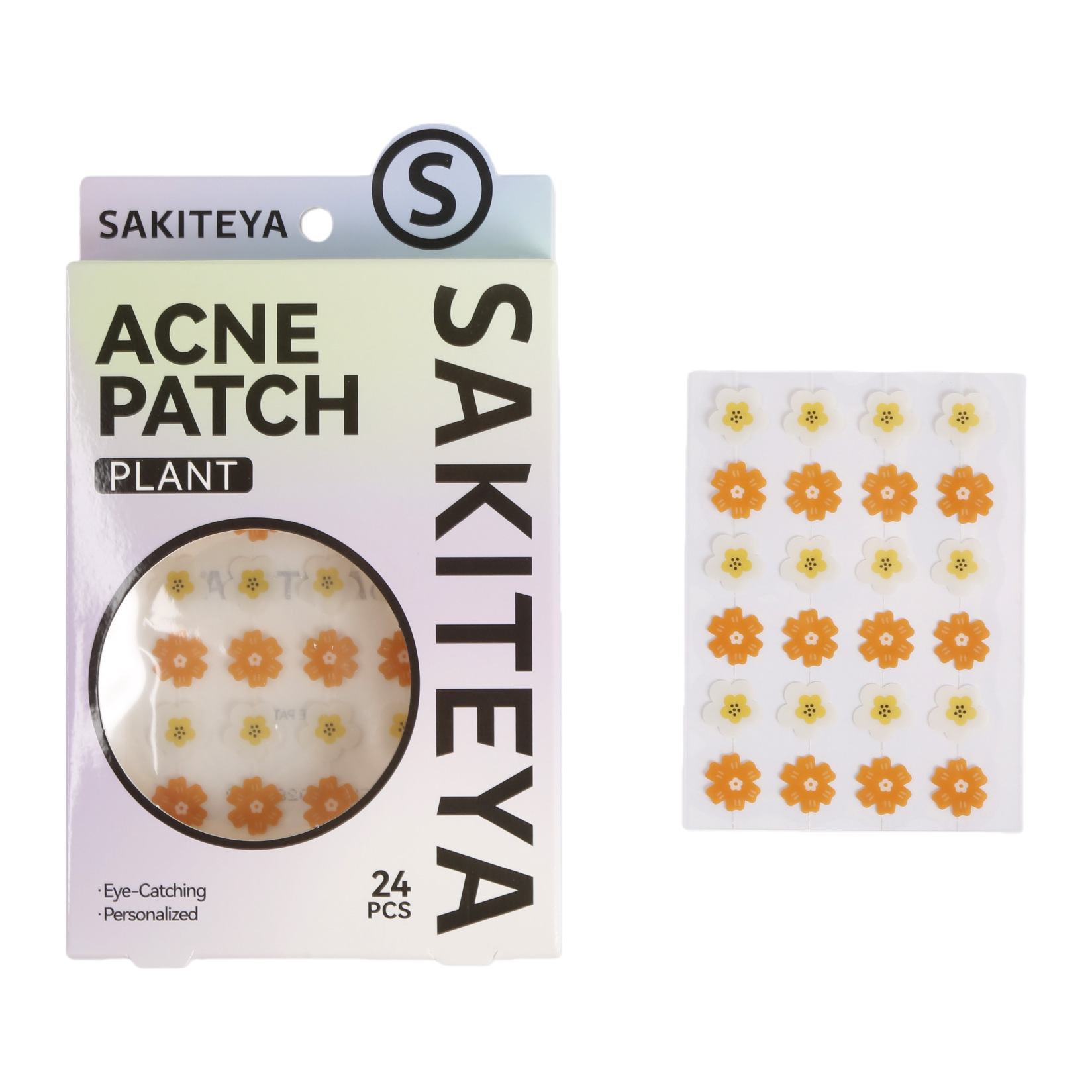 Cross-border export English acne patches, cartoon flower concealer, transparent day and night cheek patches, tea tree oil Item Picture
