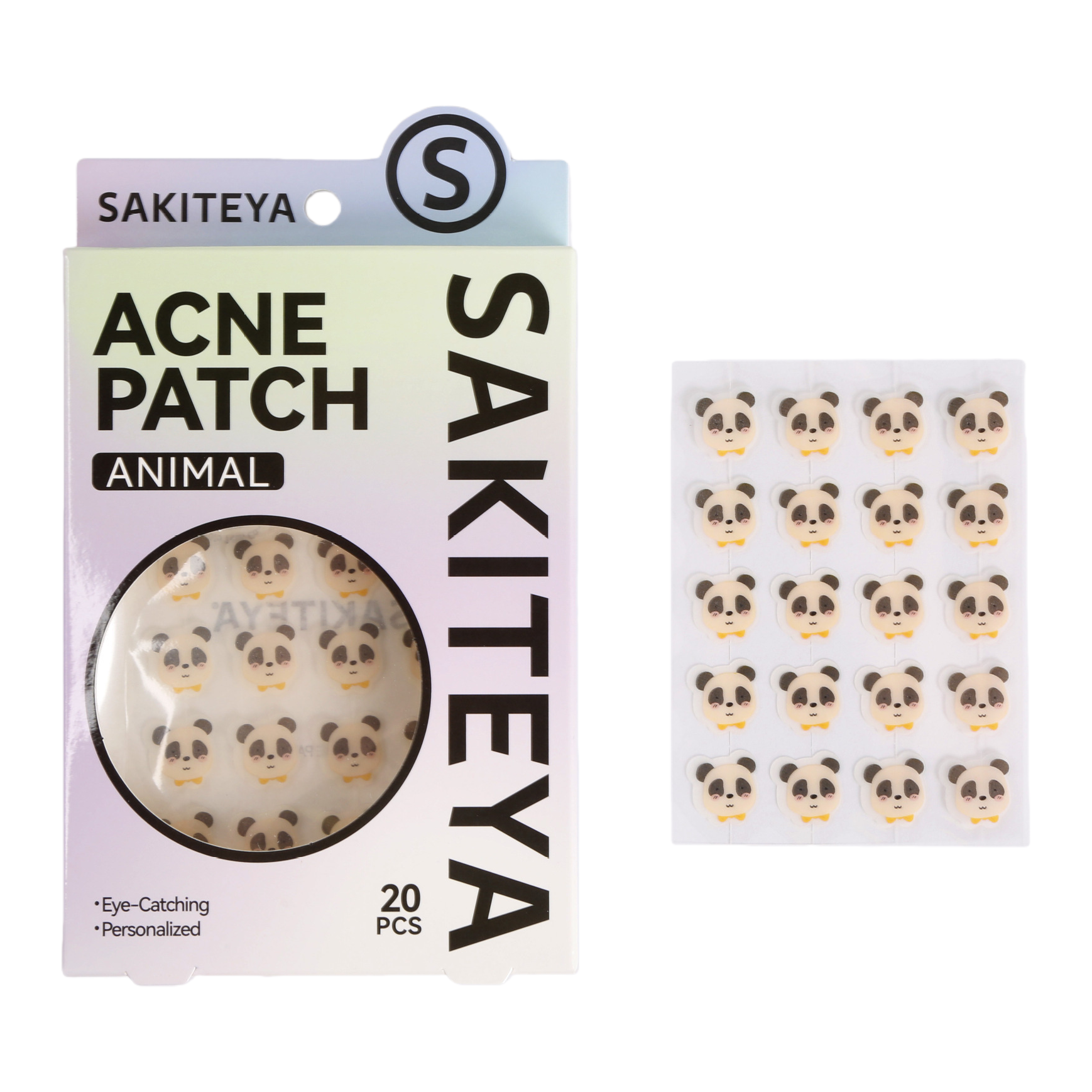 Cross-border export English acne patch Cartoon Panda concealer transparent for day and night use on cheeks Item Picture
