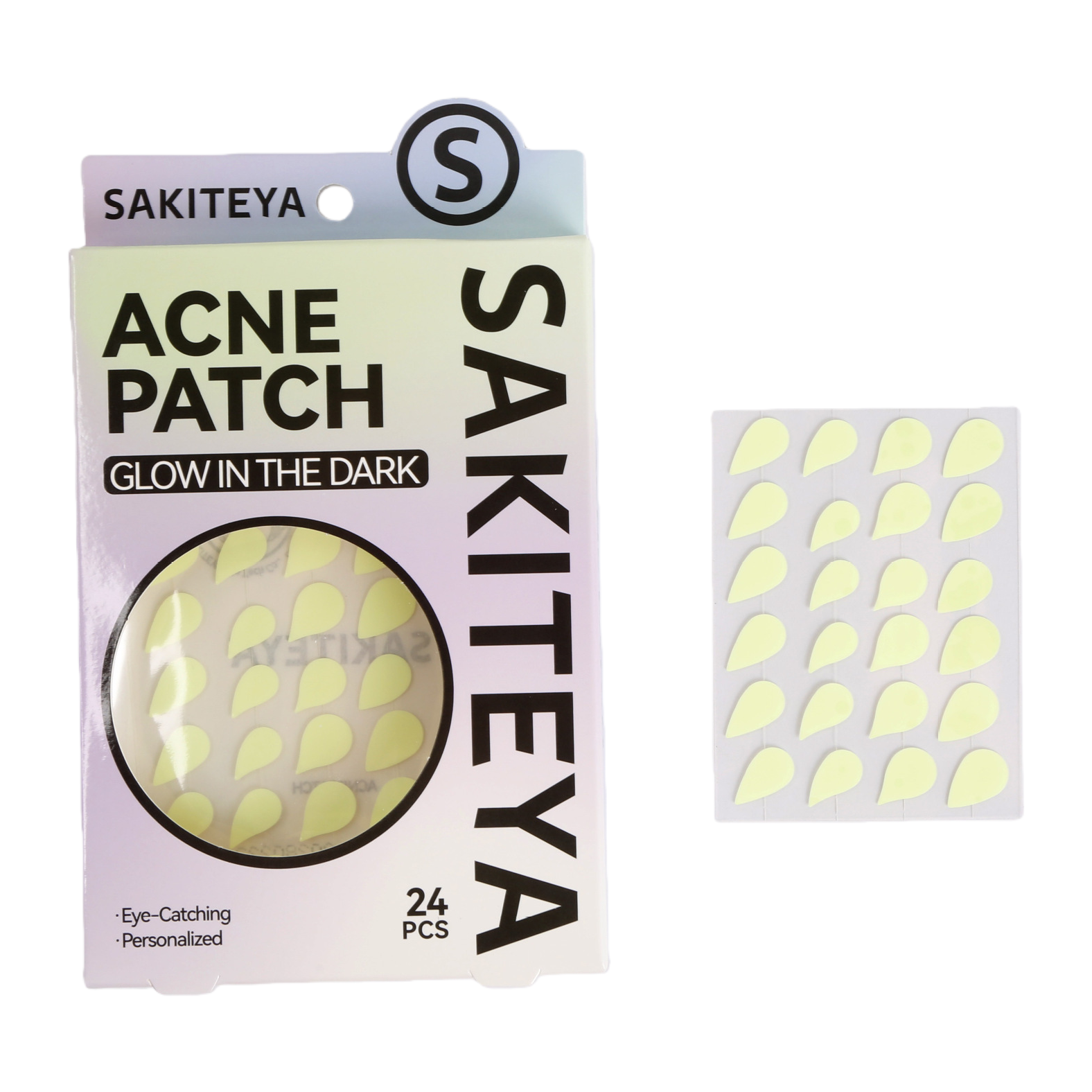 Cross-border export English acne patch, luminous fluorescent concealer, transparent for day and night use Item Picture