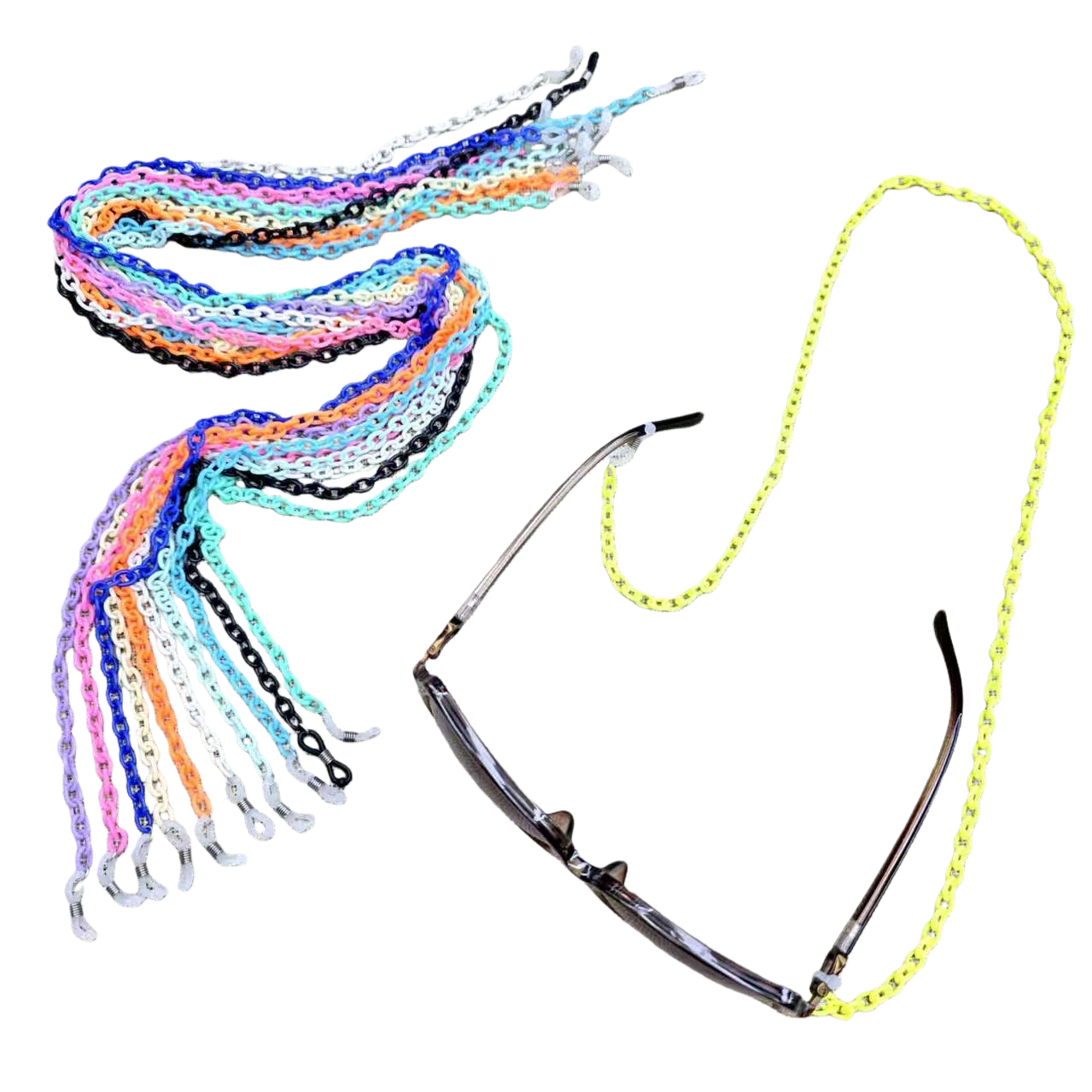 نوع جديد من سلسلة النظارات المعدنية ذات اللون النقي، سيدة أزياء Item Picture