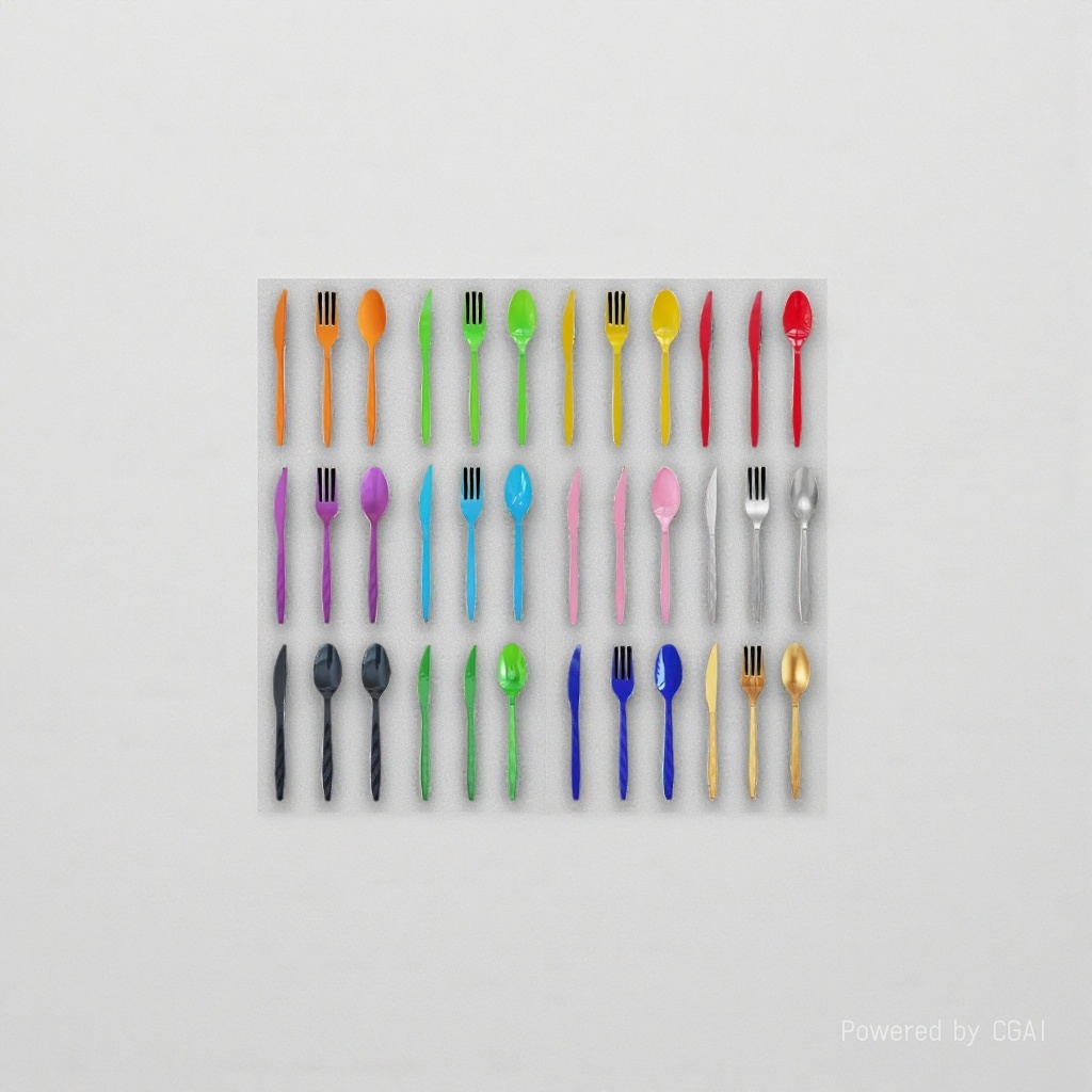 Portable tableware box, cake knife, fork and spoon set, cookware storage box, home and travel set details Picture