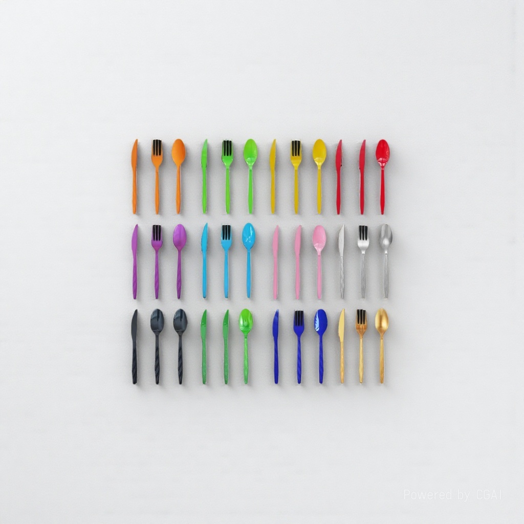 Portable tableware box, cake knife, fork and spoon set, cookware storage box, home and travel set