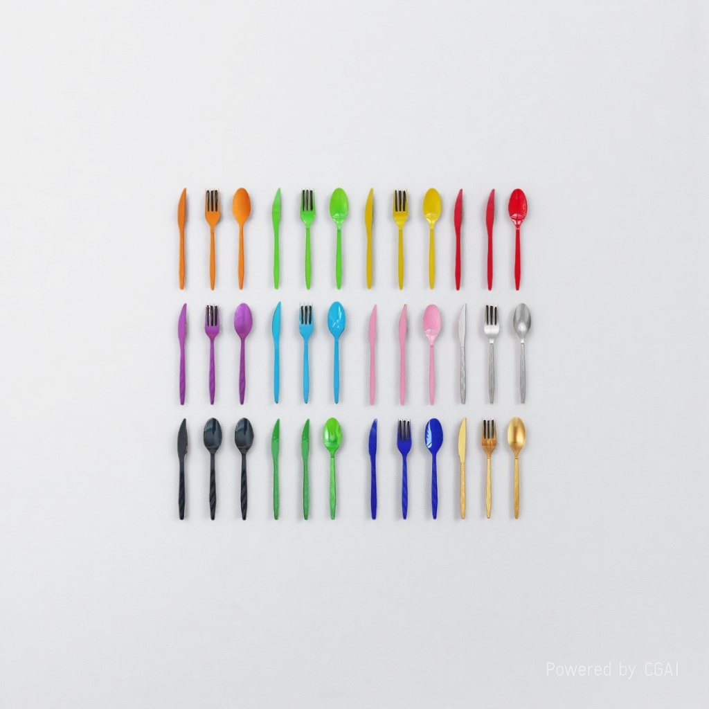 Portable tableware box, cake knife, fork and spoon set, cookware storage box, home and travel set Specification image