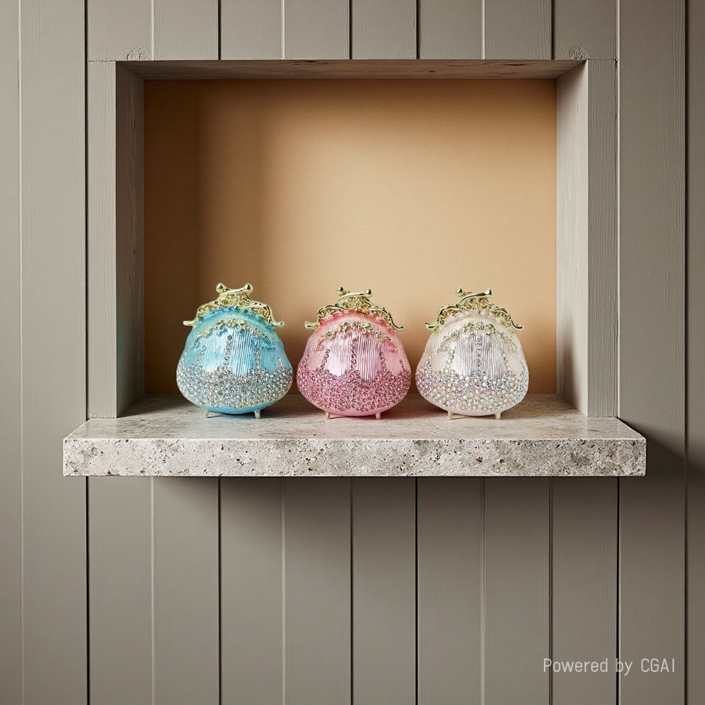 Fashionable wedding return gifts: diamond-encrusted handbags, alloy jewelry boxes, souvenirs, and creative home ornaments Specification image