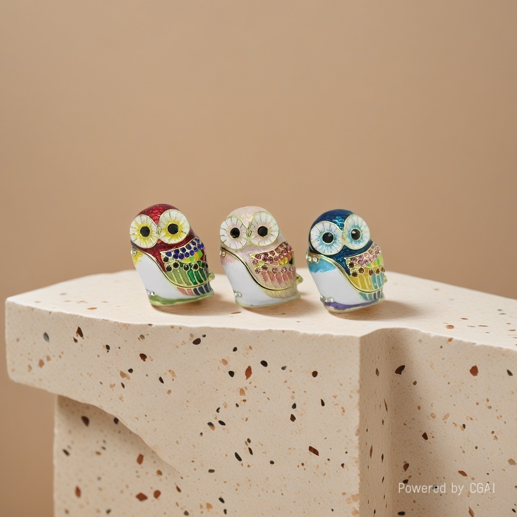 Wholesale of popular handicrafts, creative home decoration items and owl gifts in the metal enamel scenic area Application Scenario