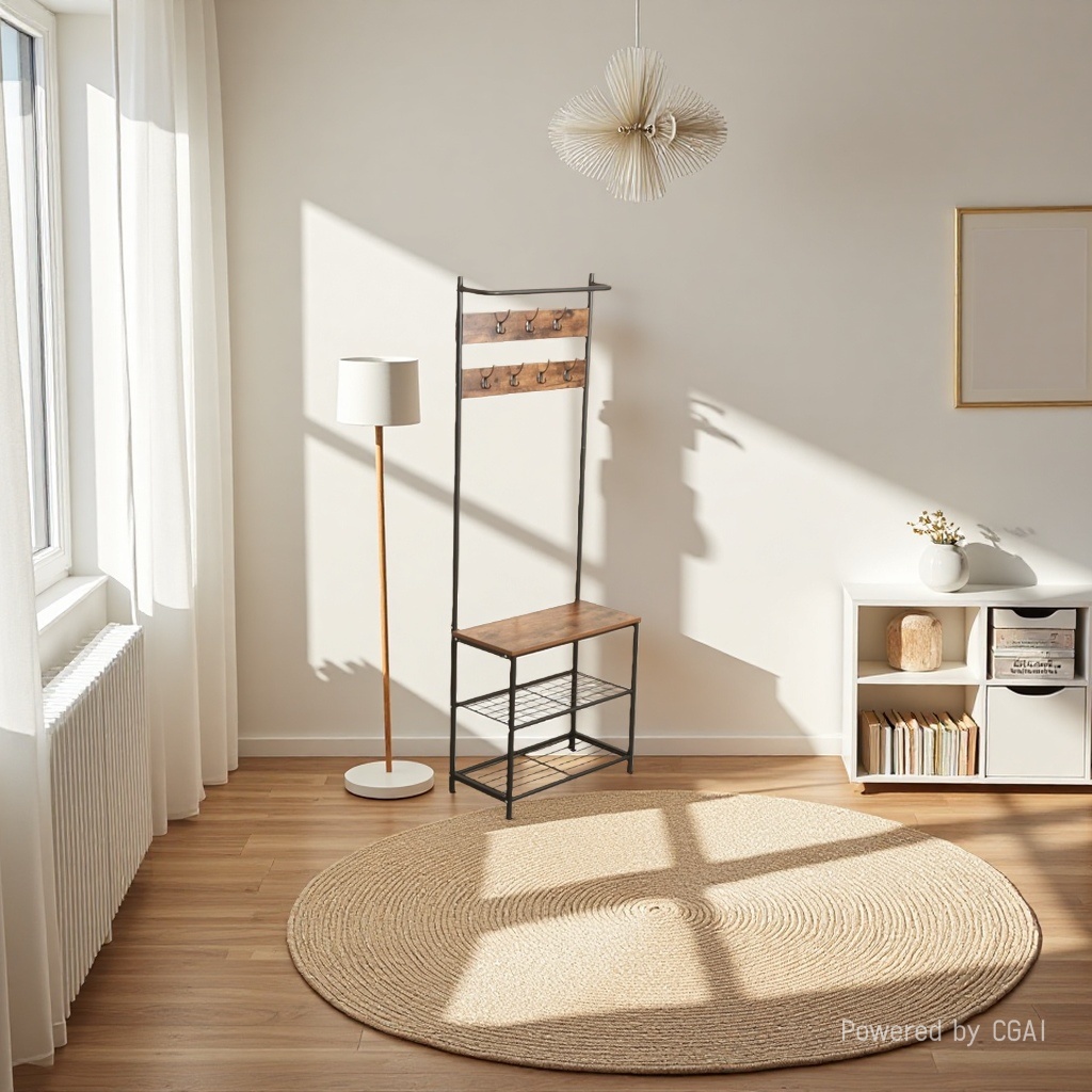 Multi-functional household wardrobe rack, bedroom storage rack, living room entrance storage rack, simple wardrobe rack for storage and organization details Picture