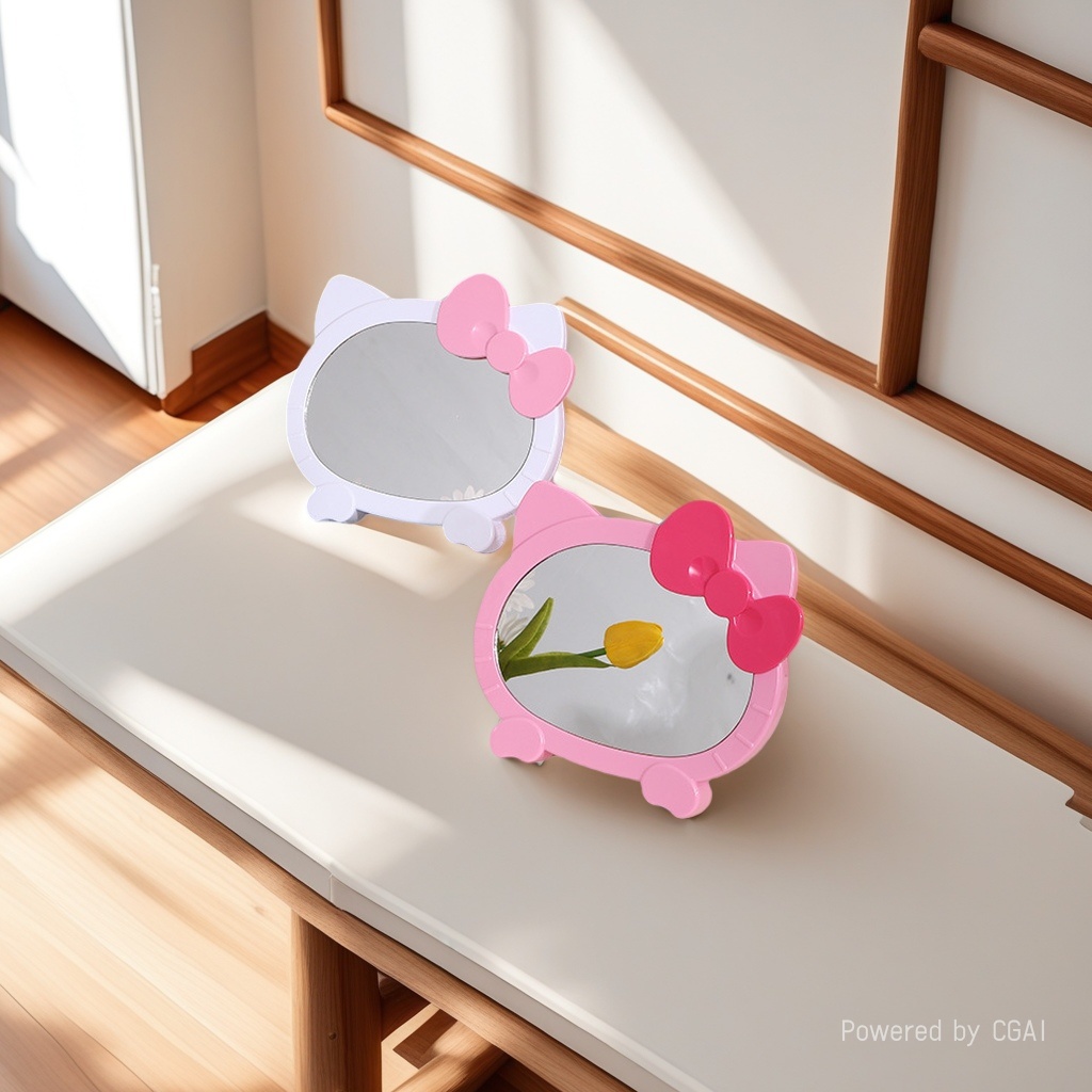 Cute cat-shaped vacuum-formed mirror, large mirror, bathroom mirror, bathroom mirror, LED mirror, washroom details Picture