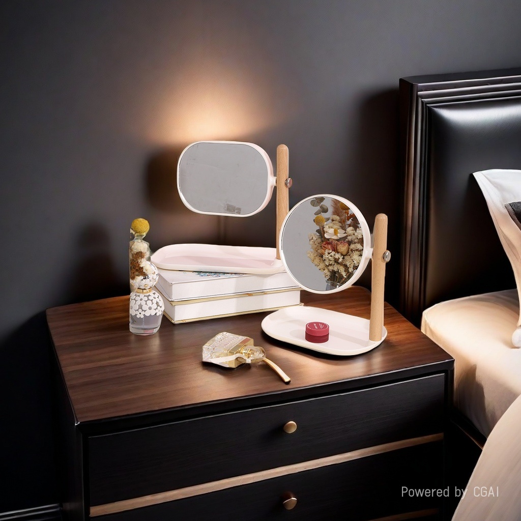 Folding makeup mirror, portable mirror, shatterproof high-definition mirror surface, lightweight travel mirror