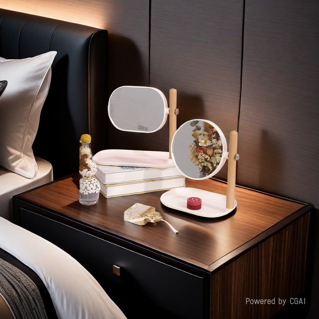 Folding makeup mirror, portable mirror, shatterproof high-definition mirror surface, lightweight travel mirror Specification image