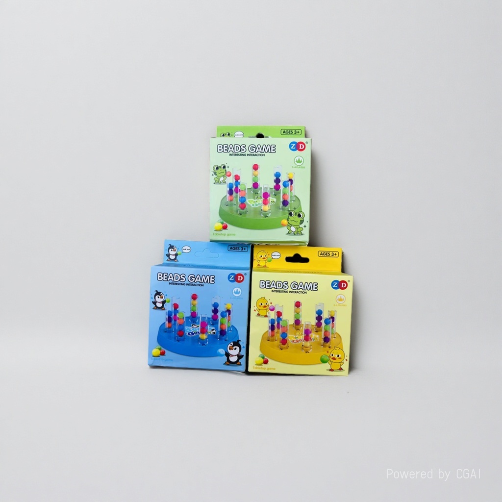 Colored bead game toy packaging box, 10mm acrylic bead stringing, winding and threading toys, USA letter beads details Picture