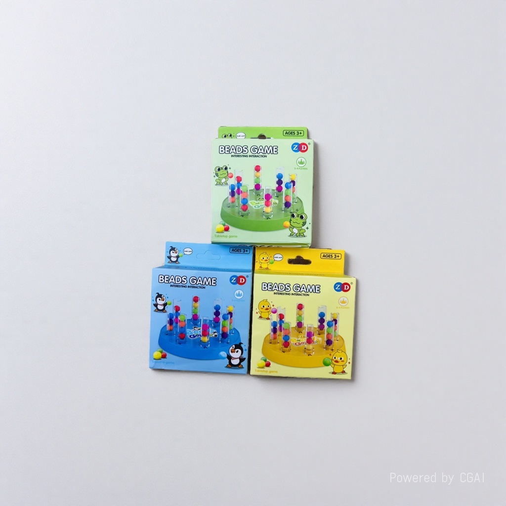 Colored bead game toy packaging box, 10mm acrylic bead stringing, winding and threading toys, USA letter beads Application Scenario