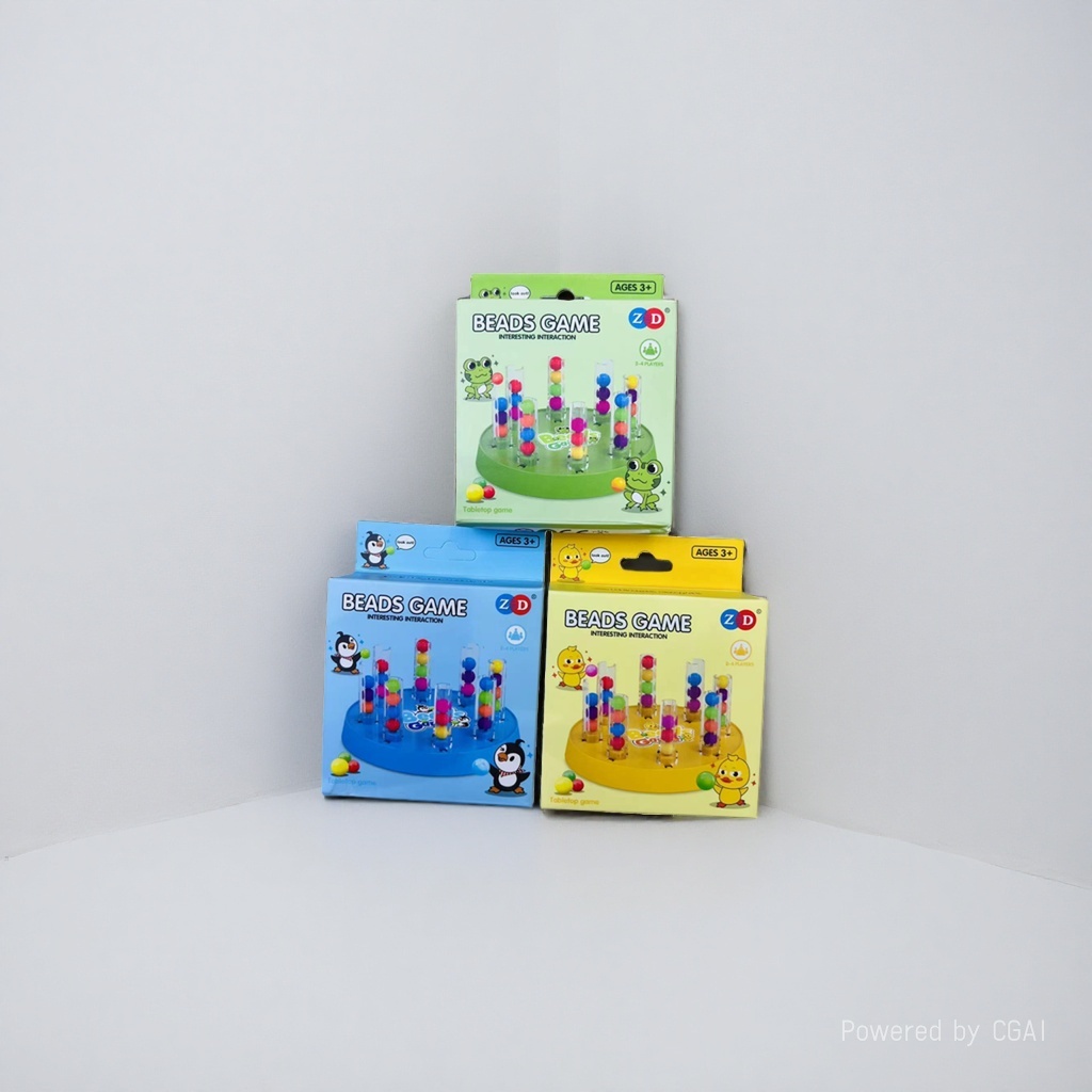 Colored bead game toy packaging box, 10mm acrylic bead stringing, winding and threading toys, USA letter beads Specification image