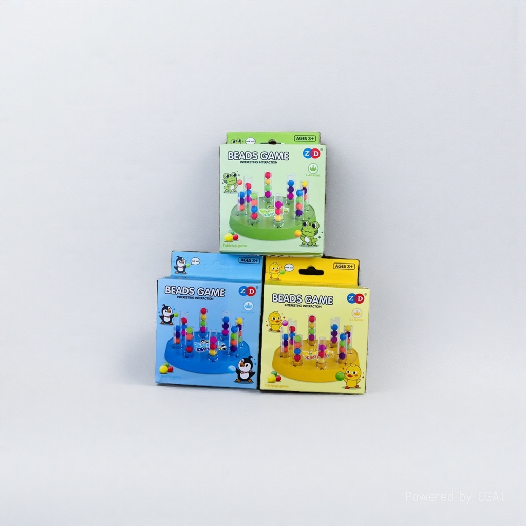 Colored bead game toy packaging box, 10mm acrylic bead stringing, winding and threading toys, USA letter beads