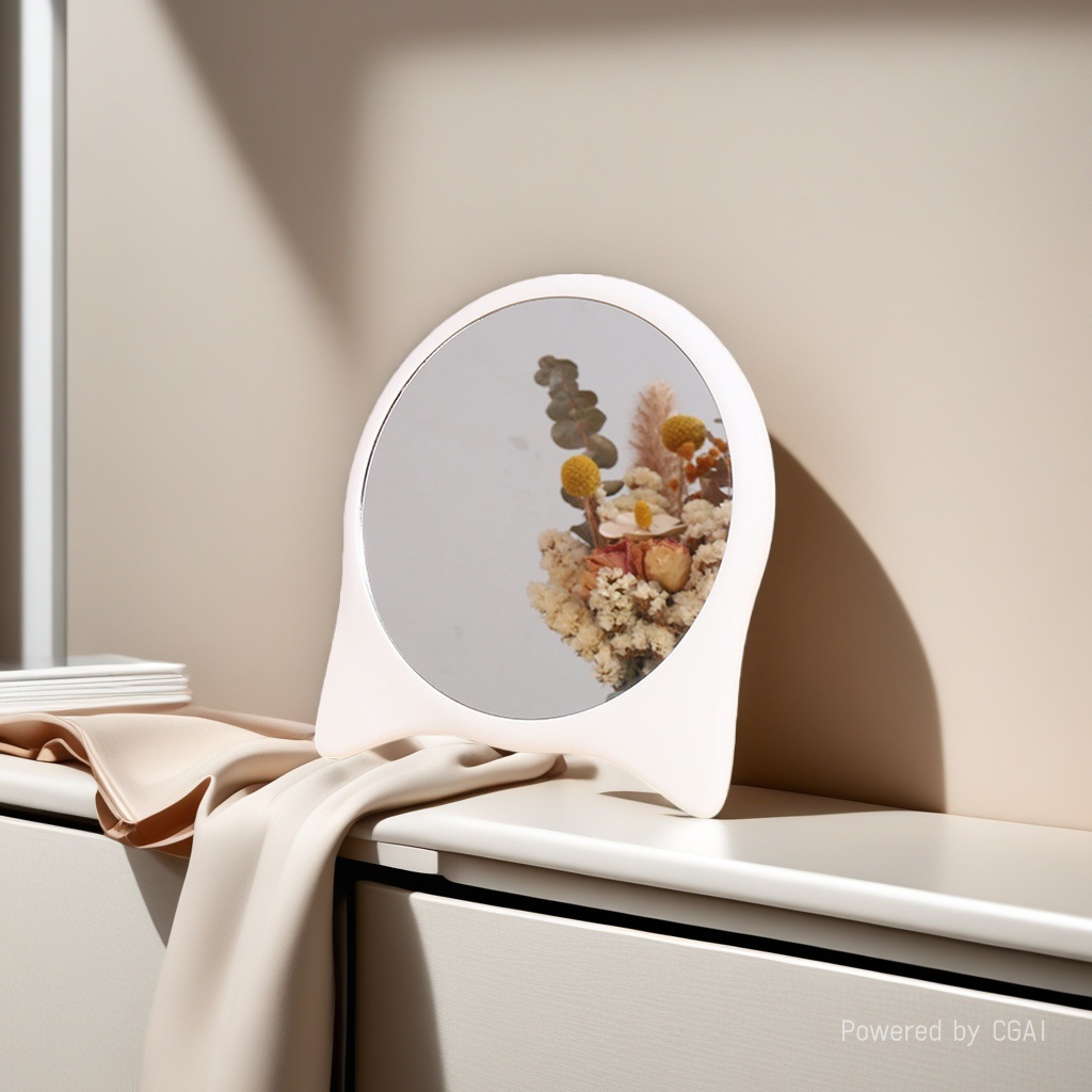 Folding makeup mirror, portable anti-drop mirror, ultra-thin design, simple storage mirror Application Scenario
