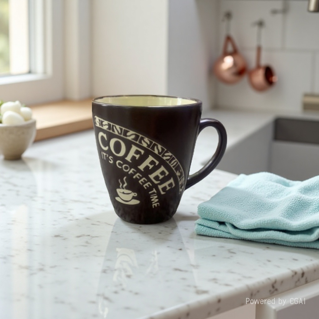 Printed coffee cup, home cup, solid color, simple and simple, supports customization details Picture