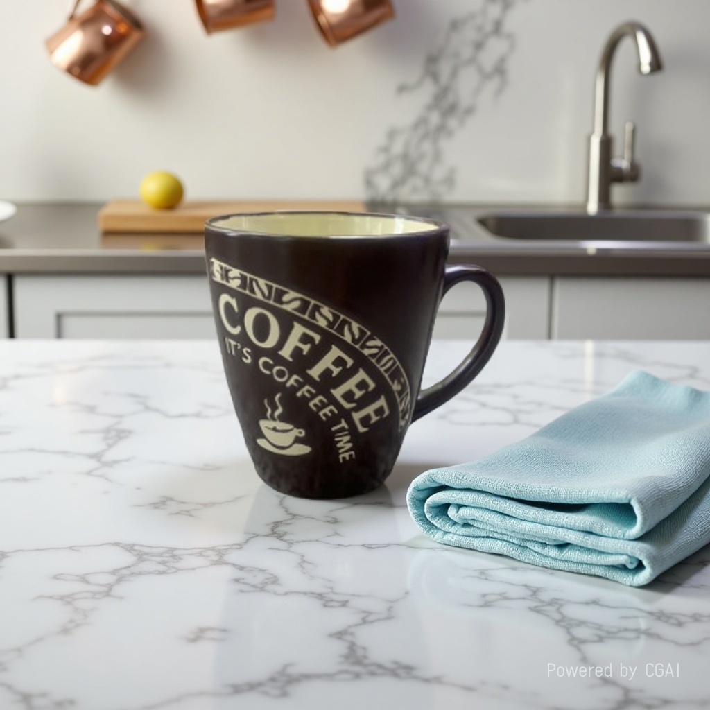 Printed coffee cup, home cup, solid color, simple and simple, supports customization Specification image