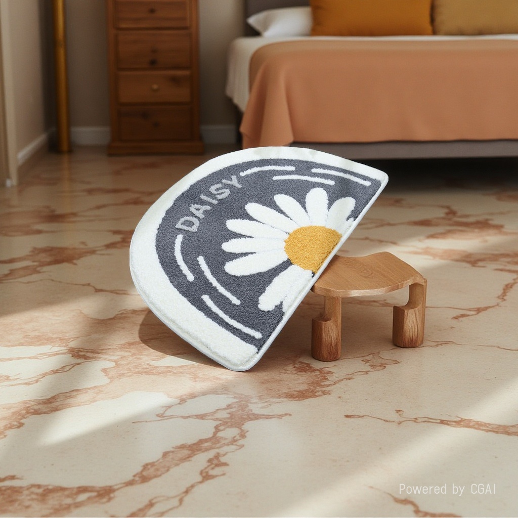 Plush patchwork floor mat, silk ring bottom mat, absorbent floor mat, entrance door floor mat details Picture