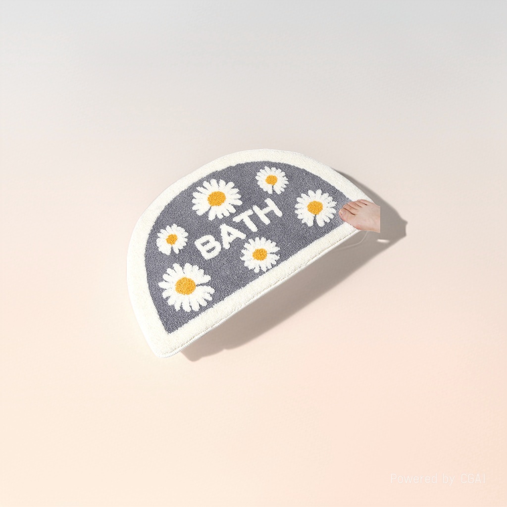 Plush patchwork floor mat, silk ring bottom mat, absorbent floor mat, entrance door floor mat 110010897 details Picture