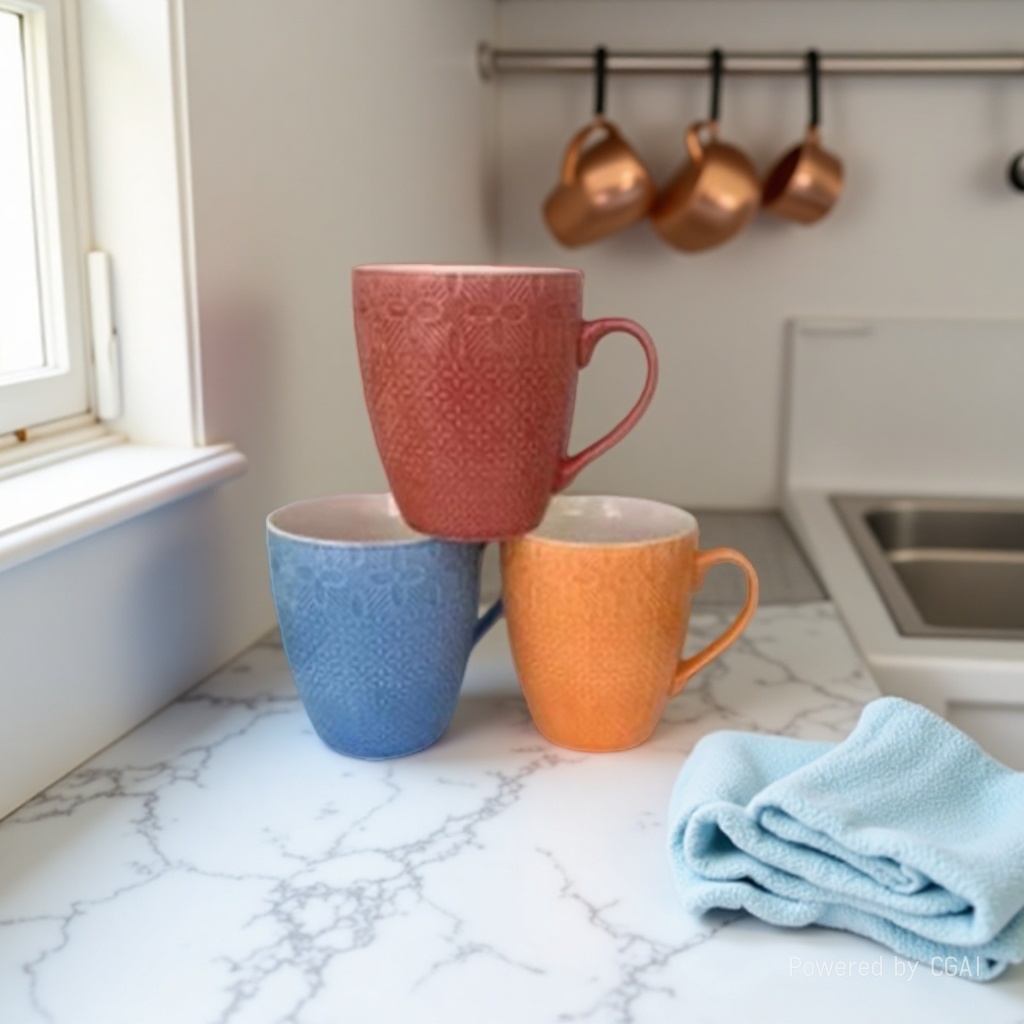 Ceramic cups, mugs, household tea cups, solid-color cups are available for customization Specification image