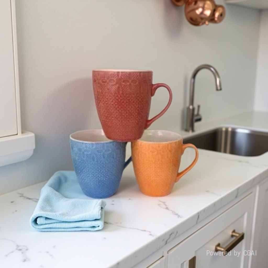 Ceramic cups, mugs, household tea cups, solid-color cups are available for customization Application Scenario