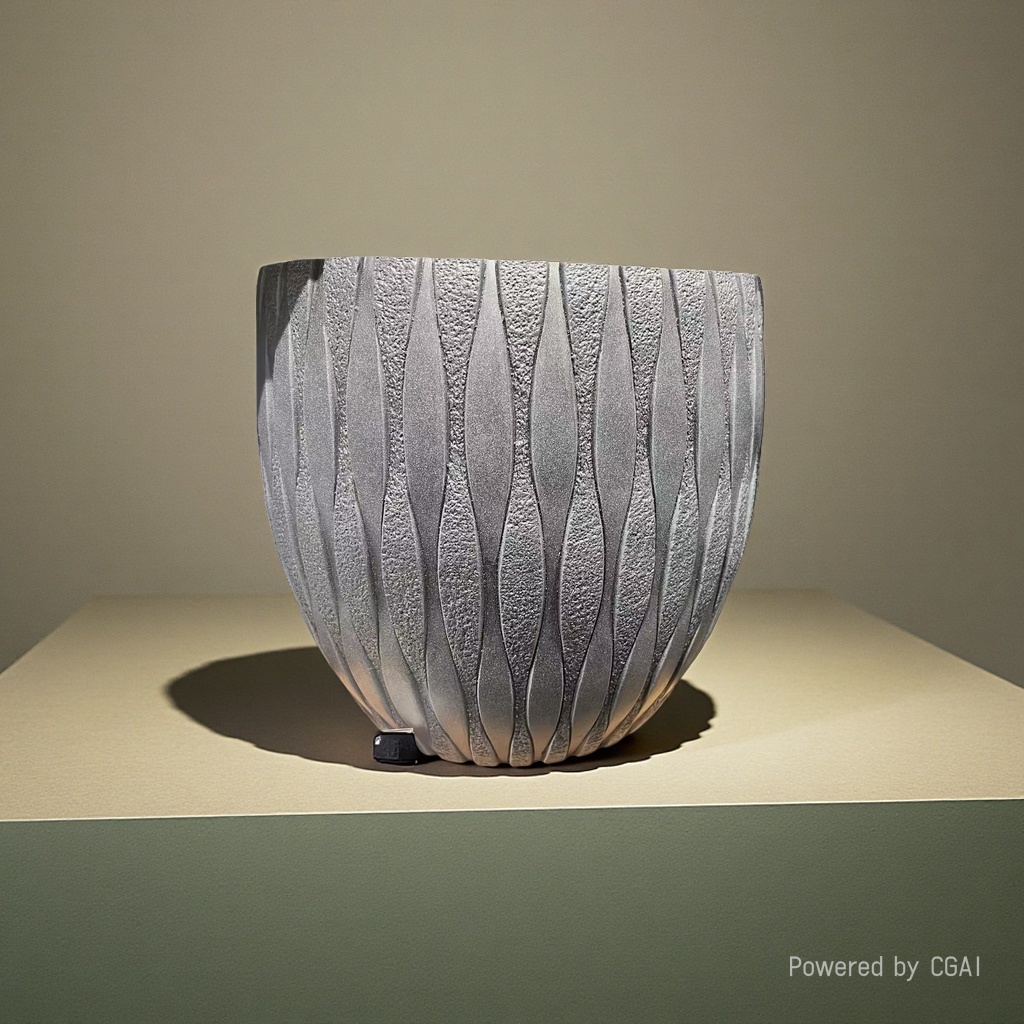Grey textured hydroponic flower POTS, plastic flower pot ornaments, ceramic flower pot containers Application Scenario