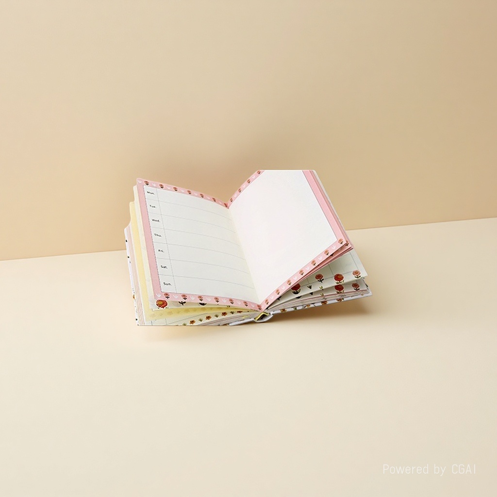 2026 New Color Page Notebook with Fashionable Small Floral Patterns, 32K hardcover Edition, 2689 details Picture