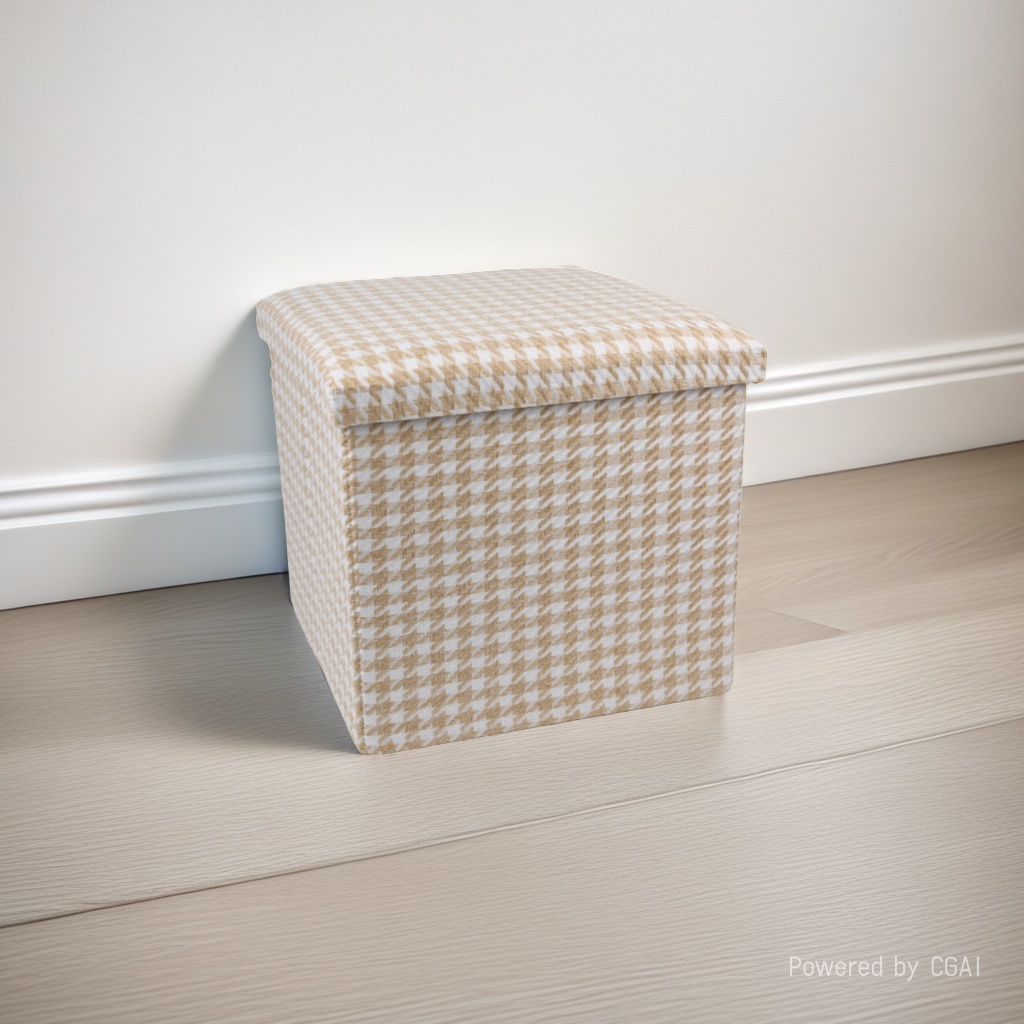 Multi-functional foldable cotton and linen storage stool, storage box, organizing box, shoe-changing stool, fabric storage stool for adults Application Scenario