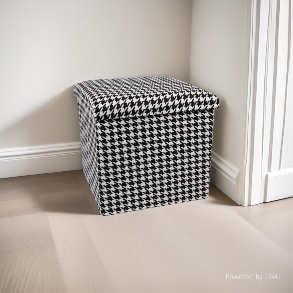 Multi-functional foldable cotton and linen storage stool, storage box, organizing box, shoe-changing stool, fabric storage stool for adults Specification image