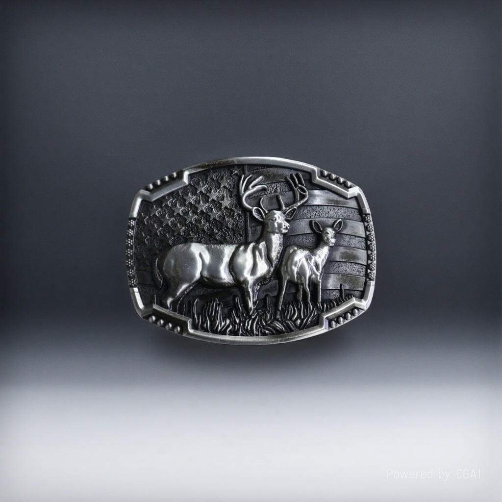 Aleación de zinc metal deer patrón hilo de hierro botón de cinturón cabeza hombre simple hebilla de cinturón accesorios Application Scenario