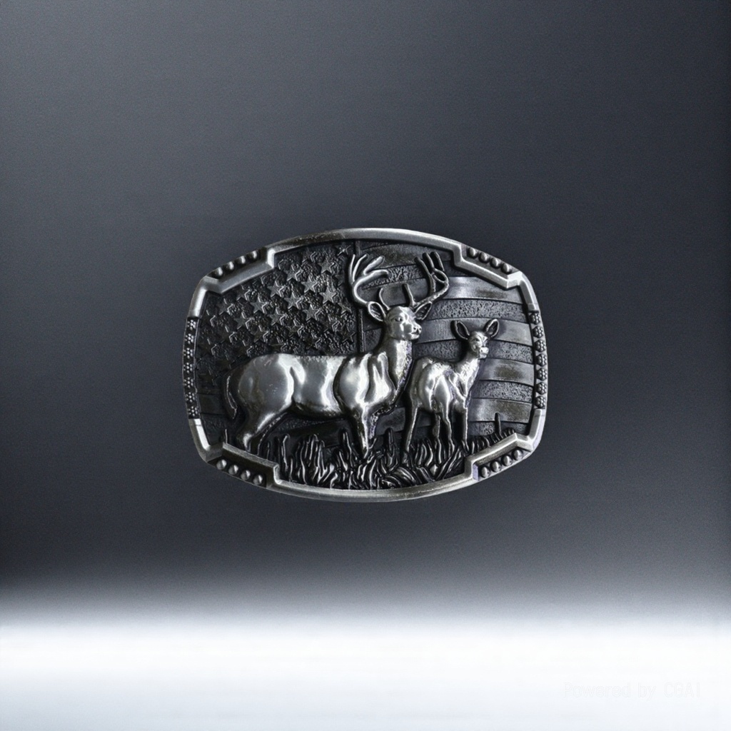 Zinc alloy metal deer-patterned iron wire buckle belt buckle head men's simple belt buckle accessory