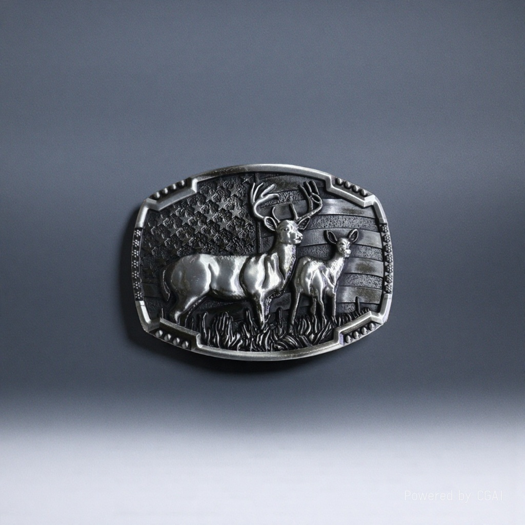 Aleación de zinc metal deer patrón hilo de hierro botón de cinturón cabeza hombre simple hebilla de cinturón accesorios Specification image