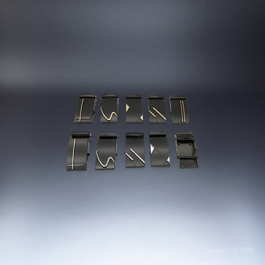 Black metal belt buckle, zinc alloy iron wire buckle, leather head, anti-rust and durable new style Specification image