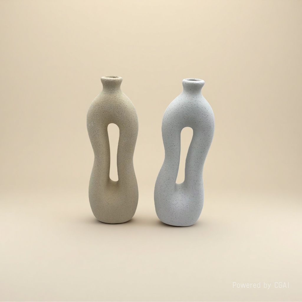 Sand glaze vase ceramic flower arrangement, high-end creative cross-border vintage ins style, high appearance level shell ceramic vase decoration Application Scenario