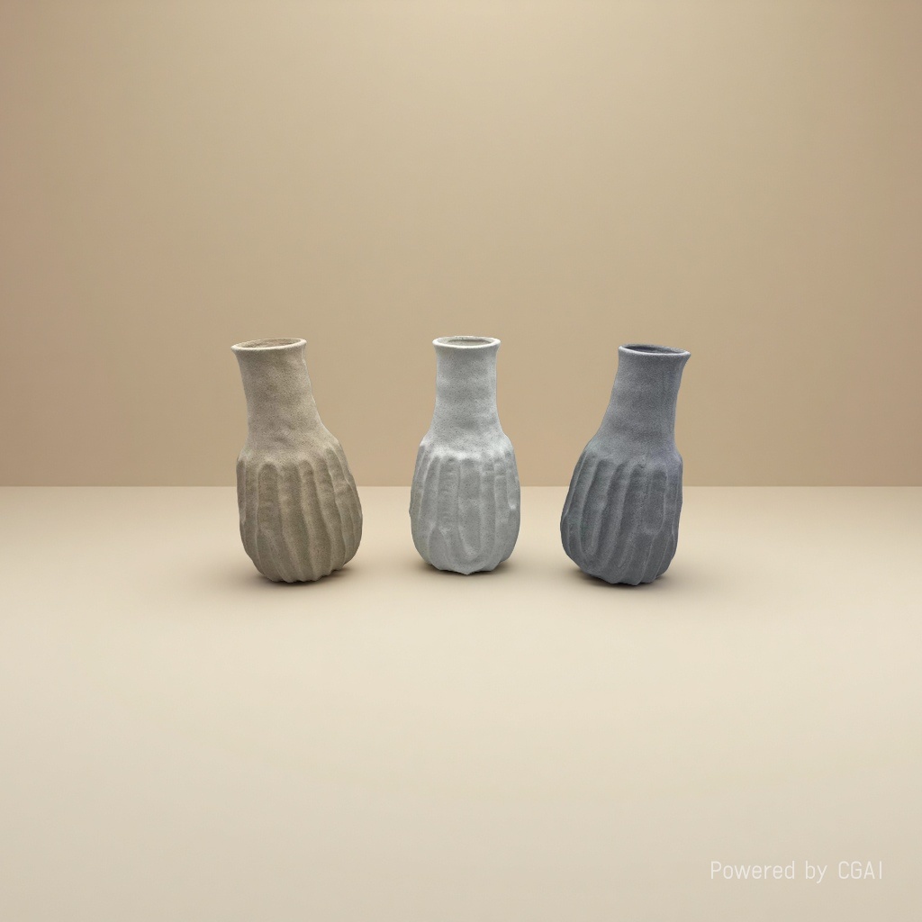 The sand glaze vase, a Nordic plain white artificial flower dried flower ceramic decoration, is a high-end vase container for the living room